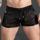 Men's Shorts Sunday Shorts Sports Going out Weekend Running Casual Drawstring Elastic Waist Striped Knee Length Gymnatics Activewear Black White Micro-elastic