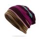 New Unisex Stripe Print Beanie Hat Women Soft Autumn Winter Warm Hat Scarf Casual Outdoor Hip Hop Cap