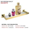 Shower Caddy Bathroom Shelf Adorable Creative Contemporary Modern Stainless Steel Tempered Glass Metal 1PC - Bathroom Wall Mounted