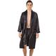 Men's Plus Size Robe Silk Robe Robes Gown Silk Kimono 2 Pieces Waves Simple Comfort Home Daily Faux Silk Polyester Gift Lapel Long Sleeve Robe Top Shorts Pocket Adjustable Belt Included Winter Fall