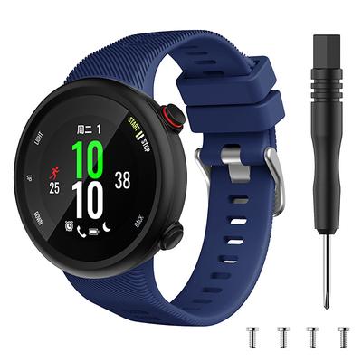 Watch Band for Garmin Forerunner 45/45S, Swim 2 Silicone Replacement Strap with Removal Tool Breathable Sport Band Wristband
