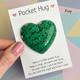 1pc, Pocket Hugging Heart Pocket Hugging Love Gift Small Hug Decoration Glass Heart Glitter Heart Gift For Girls Women Valentine's Day, Birthday, Wedding, Party Favors