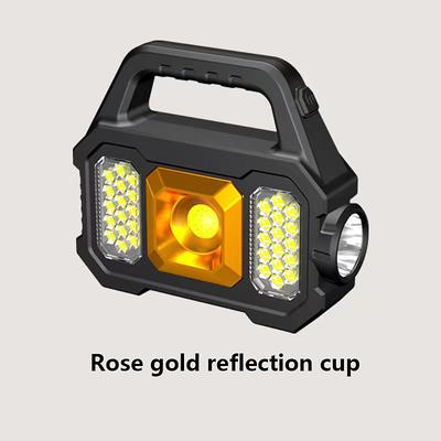 Portable USB Rechargeable Flashlight - Waterproof, 6 Gears, COB/LED Torch Light - Perfect for Camping, Hiking, and Emergencies