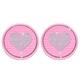 2PCS Heart Shape Car Diamond Coaster Water Cup Slot Non-Slip Mat Silica Pad Cup Holder Mat Auto Interior Decoration Accessories