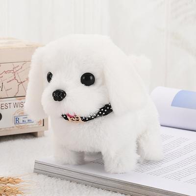 Simulated Electric Dog Plush Electric Dog Can Walk Bark Nod And Wag Its Tail Children's Toy Dog Stall