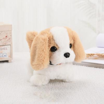 Simulated Electric Dog Plush Electric Dog Can Walk Bark Nod And Wag Its Tail Children's Toy Dog Stall