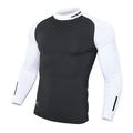 Men's T shirt Tee Gym Shirt Compression Shirt Training Shirt Workout Shirts Stand Collar Long Sleeve Training Sports Outdoor Fitness Casual Daily Gym Quick dry High Stretch Sweat wicking Soft Color