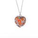 Necklace Fashion Women's Hollow Out Design Heart-Shaped Rhinestone Pendant Luminous Pendant O-shaped Chain Necklace Gift 1 Piece
