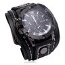 Men Quartz Watch Casual Date Genuine Leather Watch