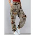 Women's Sweatpants Normal 95% Polyester 5% Spandex Yellow-Brown Spring Grass Green Natural Full Length All Seasons