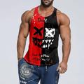 Men's Tank Top Vest Funny T Shirts Sleeveless T Shirt for Men Graphic Color Block Crew Neck Black 3D Print Street Casual Sleeveless Print Clothing Apparel Fashion Basic Classic Comfortable