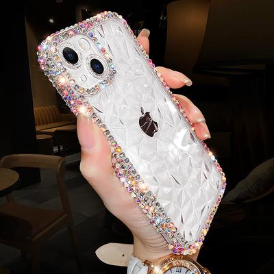 Phone Case For iPhone 15 Pro Max Plus iPhone 14 13 12 11 Pro Max Plus Crystal Clear Non-Yellowing Shockproof Rhinestone Silica Gel Silicone