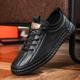 Men's Casual Shoes Leather Shoes Comfort Shoes Walking Business Casual Daily Party Evening Microfiber Comfortable Slip Resistant Lace-up Black Brown khaki Fall Winter