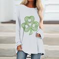 St. Patrick's Day Shamrock Irish T-shirt Anime Graphic T-shirt For Women's Adults' 3D Print 100% Polyester Party Festival