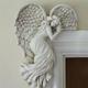 Door Frame Angel Decor Statues Ornaments with Heart-Shaped Wings Sculpture Angel in Your Corner Resin Wall Sculpture Crafts for Home Living Room Bedroom Decoration