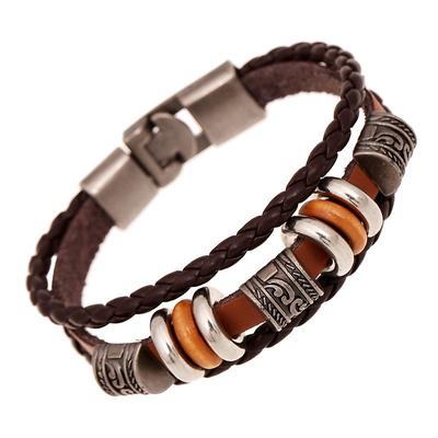 Jewelry Simple Hand-Beaded Multi-Layer Leather Bracelet Europe And The United States Fashion Popular Men's Bracelet Bracelet