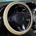 Leather Car Steering Wheel Cover Elastic Breathable Anti-Slip Universal 15 inch Steering Wheel Cover for Men Women