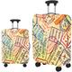 Durable Travel Luggage Cover, Dacron Elastic Suitcase Cover Protector, Foldable Washable Luggage Cover Protector