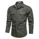 Men's Hiking Shirt / Button Down Shirts Fishing Shirt Tactical Military Shirt Long Sleeve Jacket Shirt Top Outdoor Breathable Quick Dry Lightweight Sweat wicking Summer Creamy-white ArmyGreen Army