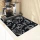 Coffee Printing Drain Mat Non-slip Mat Kitchen Bar Table Mat Coffee Machine Absorbent Mat Drying Mat