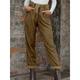 Women's Pants Corduroy Trousers Straight Full Length Corduroy Fashion Streetwear Daily rice white Black M L Fall Winter