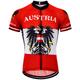 21Grams Men's Cycling Jersey Short Sleeve Bike Jersey Top with 3 Rear Pockets Mountain Bike MTB Road Bike Cycling UV Resistant Breathable Quick Dry Moisture Wicking Red Blue Black-white Eagle Russia