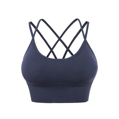 New Spring/Summer High Strength Shockproof Sports Bra Women's Running Fitness Bra Set Gathering Yoga Suit Tank Top