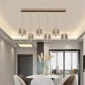 Chandelier LED Crystal Maple Leaf Design 4/5/6/12-Light Dimmable Flush Mount Lights Spiral Staircase Long Chandelier Villa Stair Light Duplex Chandelier 110-240V