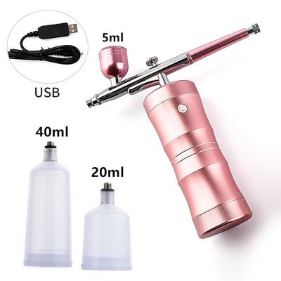 Airbrush Kit Mini Portable Handheld Compressor With Air Brush Spray Gun For Makeup Cake Decorating Model Coloring Manicure Tattoo Drawing Art