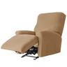 Stretch Recliner Cover Waterproof Recliner Couch Covers with Side Pocket 4-Pieces Set,Non Slip Recliner Chair Cover for Standard One Seater Recliner, Soft Thick Check Jacquard Fabric