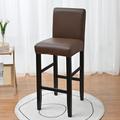 2 Pcs Waterproof Bar Stool Cover Stretch Counter Stool Pub Chair Slipcover Cafe Barstool Cover Pu Leather for Patio Outdoor Bar Restrant Wedding with Elastic Bottom
