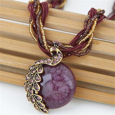 Women's necklace Ethnic Style Street Gem Necklaces