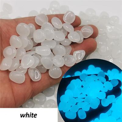 500 Pcs Glow in the Dark Garden Pebbles For Sidewalk Garden Terrace Lawn Garden Patio Fish Tank Aquarium Decoration Glow Stone