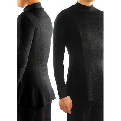 Latin Dance Top Ruching Split Joint Men's Performance Long Sleeve Polyester / Cotton