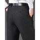 Men's Dress Pants Winter Pants Trousers Suit Pants Tweed Pants Pocket Stripe Comfort Breathable Outdoor Daily Going out Fashion Casual Smoky gray Dark Gray