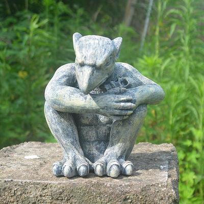 Gargoyle Gothic Decor Statue, Gargoyle Garden Guardian Sculpture, Medieval Gargoyle Mantel Office Bedroom Garden Decoration