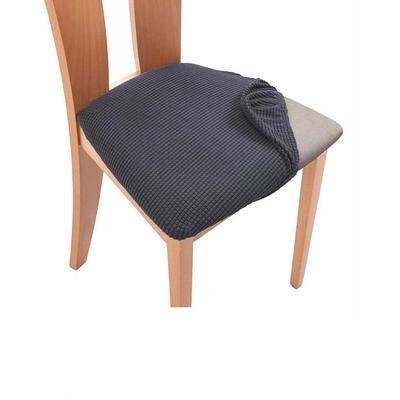 2 Pcs Dining Chair Seat Cover White Stretch Chair Slipcover Black Grey Soft Solid Color Durable Washable Furniture Protector For Dining Room Party