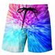 Men's Board Shorts Swim Shorts Swim Trunks Summer Shorts Beach Shorts Drawstring Elastic Waist 3D Print Graphic Gradient Breathable Soft Short Casual Daily Holiday Fashion Boho Yellow Red