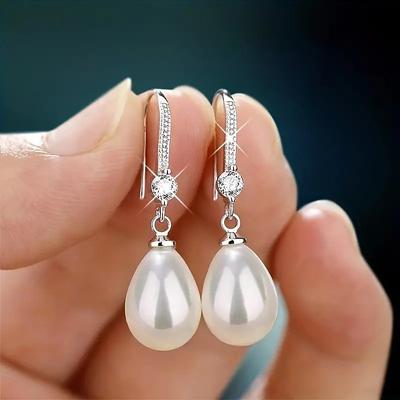 Women's Stud Earrings Drop Earrings Hoop Earrings Geometrical Drop Elegant Vintage Stylish Simple Luxury Imitation Pearl Earrings Jewelry 1# / 2# / 3# For Wedding Party Daily Holiday Festival 1 Pair