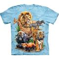 Kids Boys T shirt Short Sleeve 3D Print Lion Tiger Animal Blue Children Tops Spring Summer Active Fashion Daily Regular Fit 3-12 Years