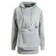 Pullover Long Sleeve Puppy Holder Sweatshirt Pet Carrier Cat Dog Big Kangaroo Pocket Pouch Hoodies for Women (Gray, L)