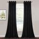 Blackout Curtain Drapes Velvet Farmhouse Grommet/Eyelet Curtain Panels For Living Room Bedroom Door Kitchen Window Treatments Thermal Insulated Room Darkening