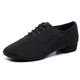 Men's Ballroom Dance Shoes Modern Shoes Character Shoes Performance Training Practice Oxford Thick Heel Lace-up Black
