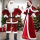 Santa Claus Mrs.Claus Santa Suits Cosplay Costumes Matching Family Couples Men's Women's Cosplay Costume Family Matching Outfits Christmas Christmas Masquerade Christmas Eve Adults' Party Christmas