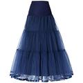 Women's Swing Petticoat Long Skirt Maxi Skirts Ruffle Layered Tulle Solid Colored Performance Casual Daily Spring Summer Organza Fashion Summer Black White Pink Red