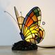 Butterfly Stained Glass Table Lamp Retro Style Table Lamp Night Light Perfect for House Warming Gift