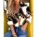 Women's Shirt Blouse Leopard Casual Black Brown Button Print Long Sleeve Fashion Shirt Collar Regular Fit Spring Fall