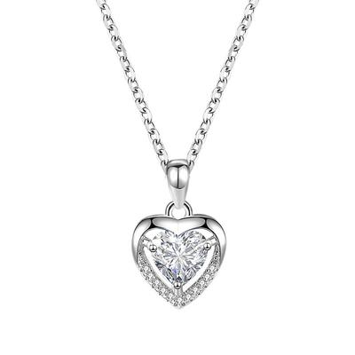 Pendant Necklace Rhinestones S925 Sterling Silver Women's Vintage Fashion Artistic Geometrical Heart Heart Shape Necklace For Street Daily Holiday