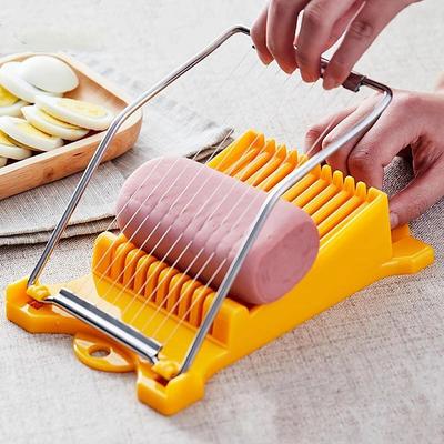 Effortless Slicing Cutting,10 Stainless Steel Wires Multifunctional Slicer for Cheese, Eggs, Vegetables, Fruits Soft Foods