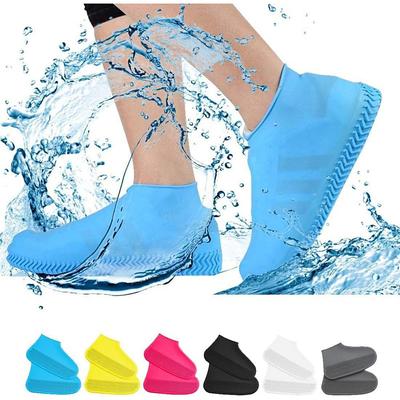 Waterproof Shoe Covers, Non-Slip Water Resistant Overshoes Silicone Rubber Rain Shoe Cover Protectors for Kids, Men, Women